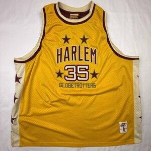 Harlem Globetrotters Platinum FUBU Basketball Jersey Geese 35 4X Yellow